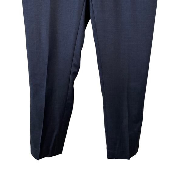 Lafaurie Mens 100% Wool Trouser Pants Mid Rise Blue Size EU 38 or US 28 Classic - Picture 4 of 10